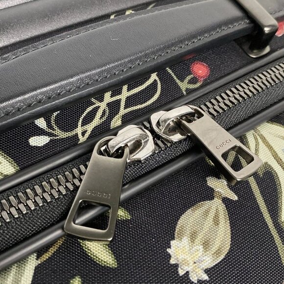 GUCCI Kris Knight Flora Black Red Multi Nylon Leather - Suitcase 1108-072125 - Picture 12 of 14